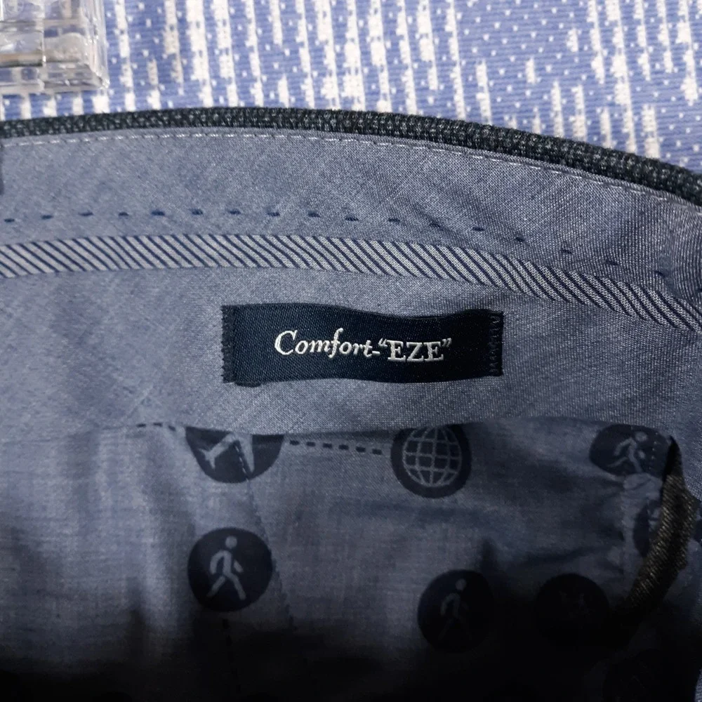 Ballin Comfort-EZE Dress Pants Mens Size 38 x 31 Blue Stretch Made In Canada